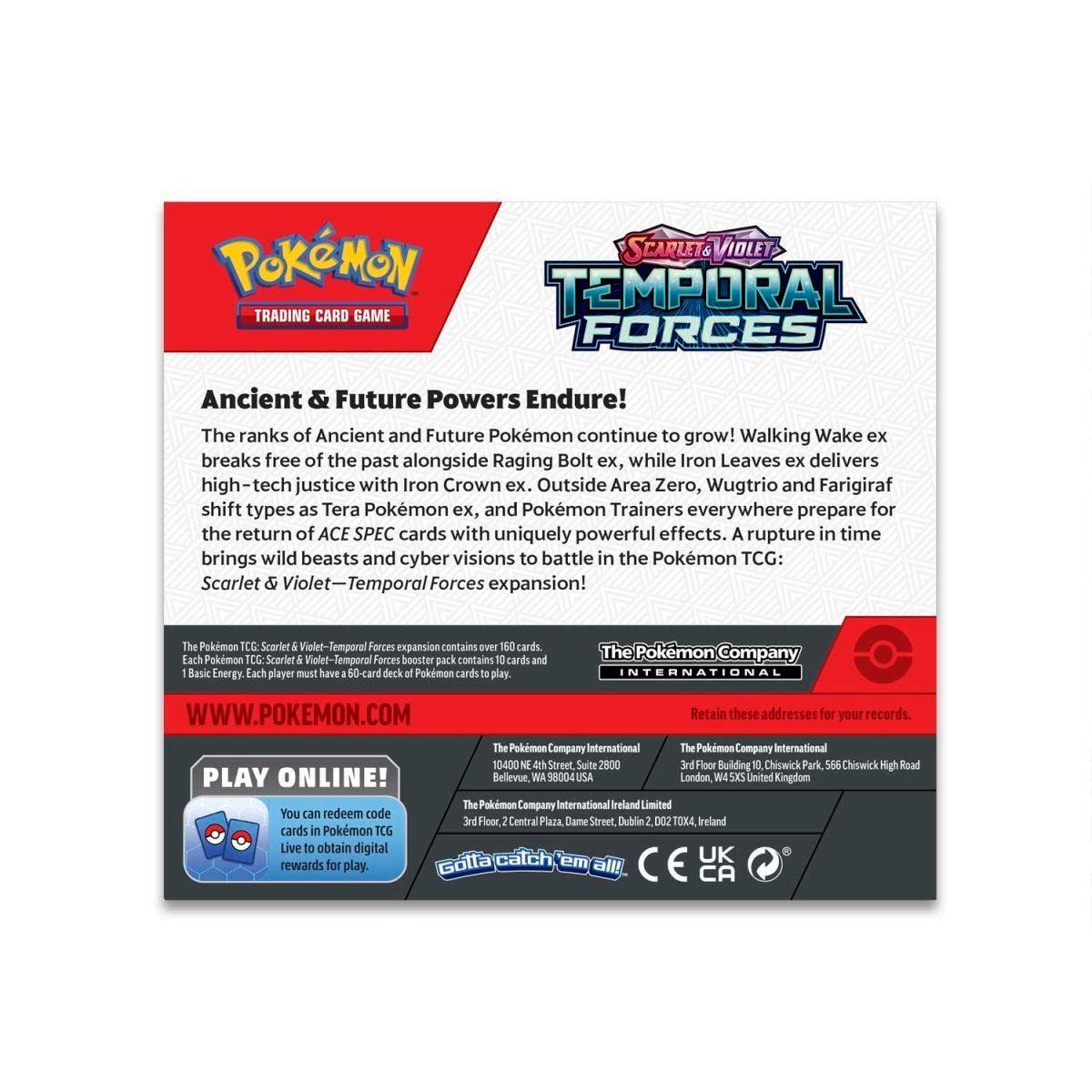 Pokémon TCG: Scarlet & Violet - Temporal Forces Booster Display Box (36 Packs) - Pokestore